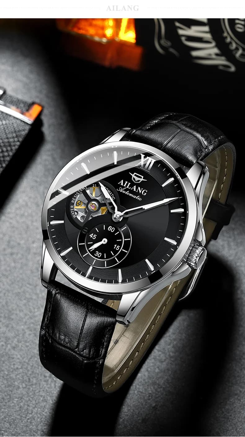 Watches for Men Tourbillon Skeleton Luminous Luxury Mechanical Self Winding Men's Wrist Watch Waterproof