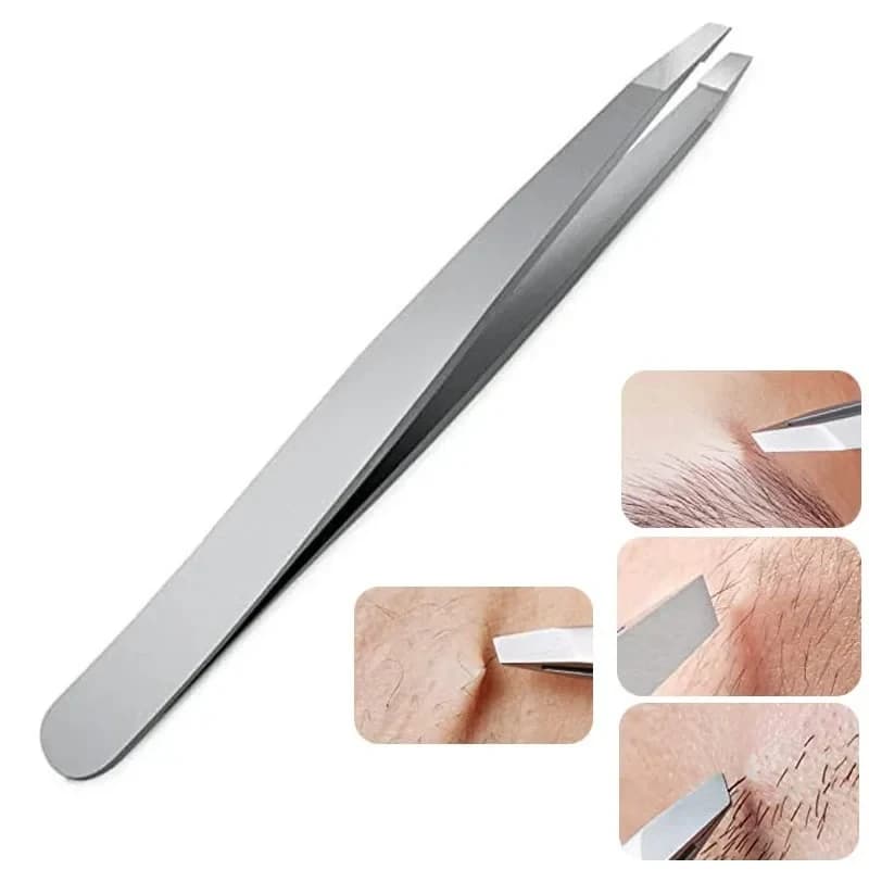 Hair Removal Makeup Tools Eyebrow Tweezer Stainless Steel Oblique Eye Brow Clips Eyelashes Extension Double Eyelid Tools Beauty