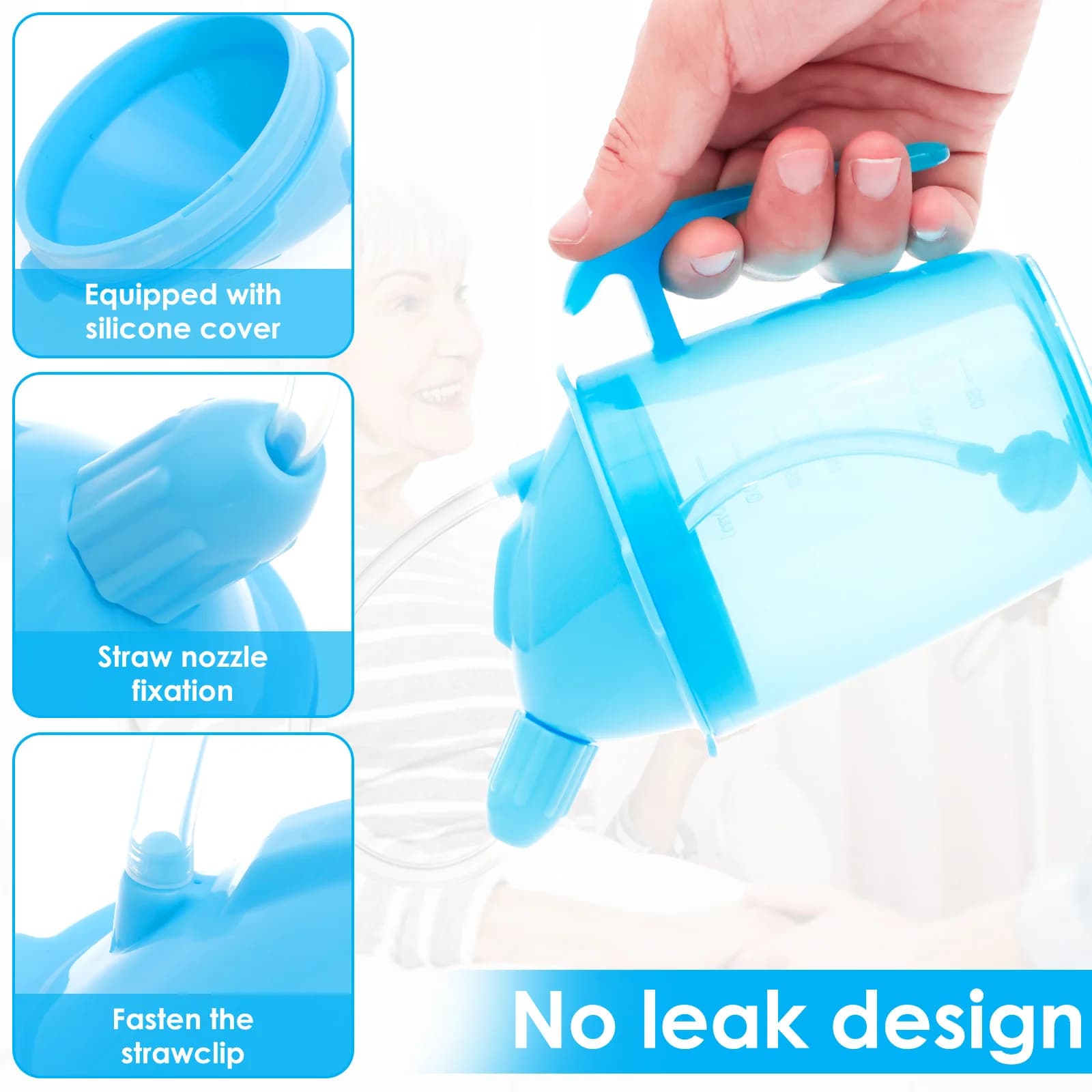 Adult Spill-Proof Sippy Cup with Anti-Choke Straw