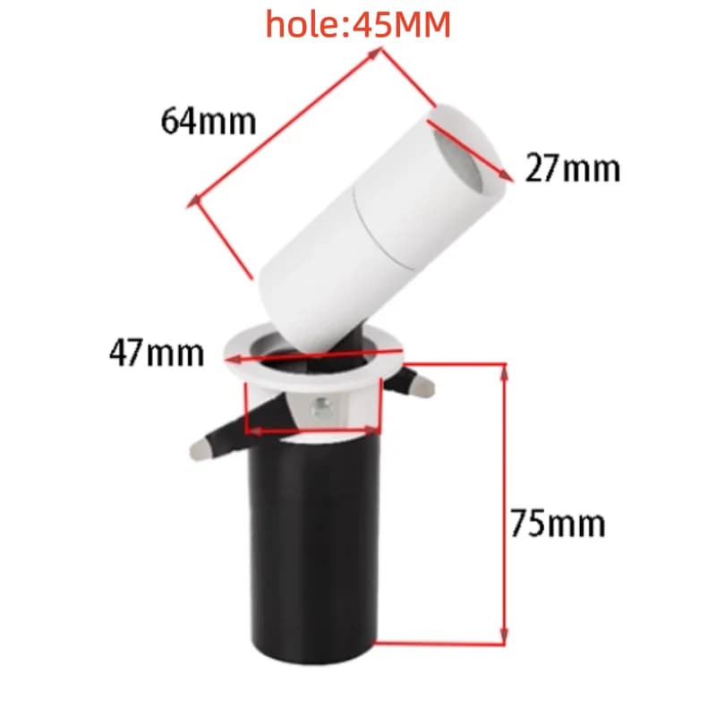 led lights stretch spotlights embedded small aperture full spectrum eye protection telescopic elephant nose lights