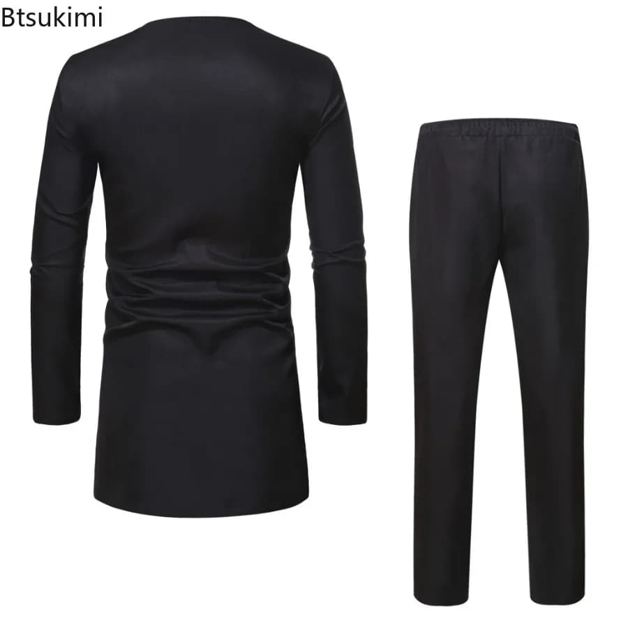 African Striped Two Piece Set Shirt and Pants