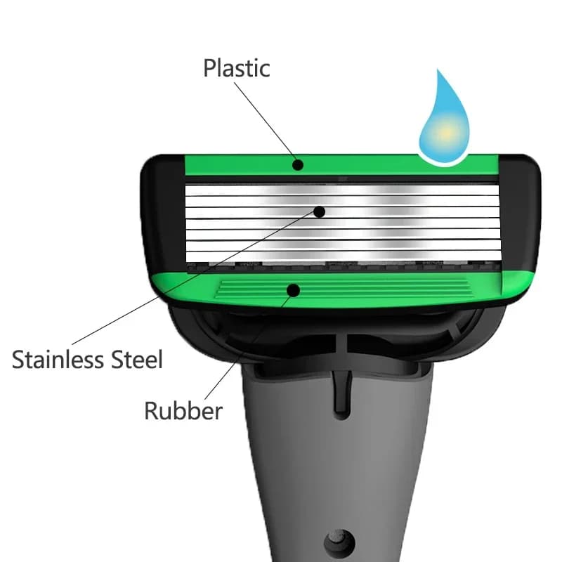 Manual Razor with 7-Layer Replaceable Blades