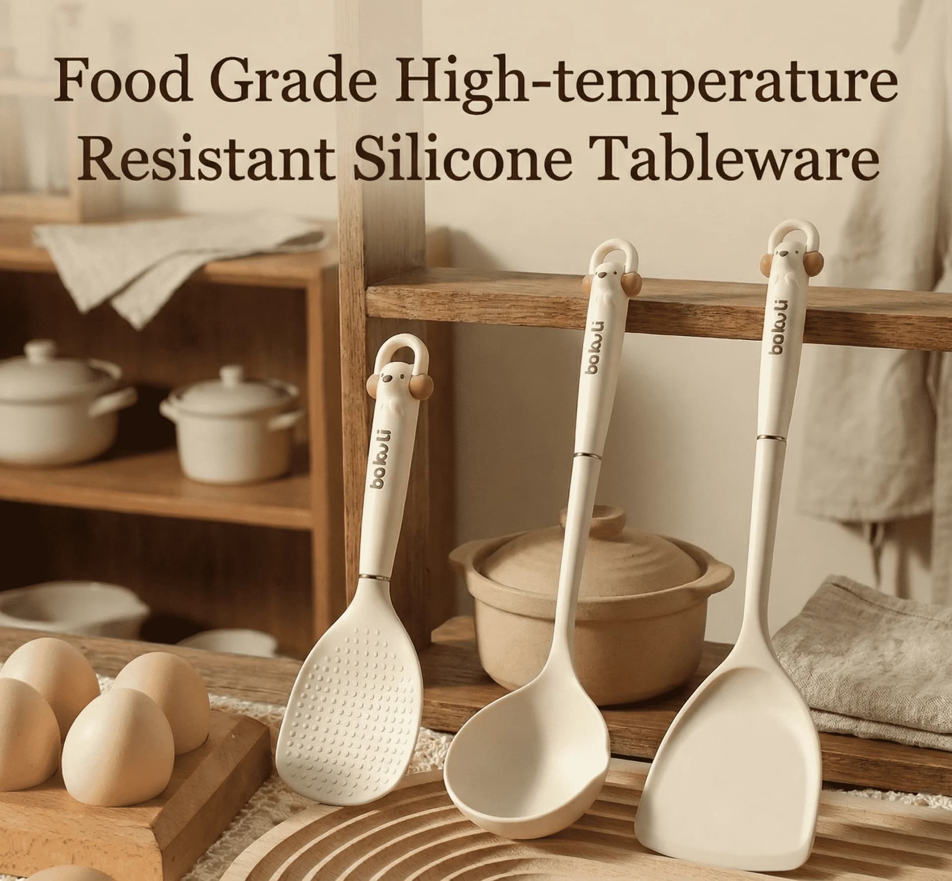 Non-Stick Silicone Cooking Spoon Set