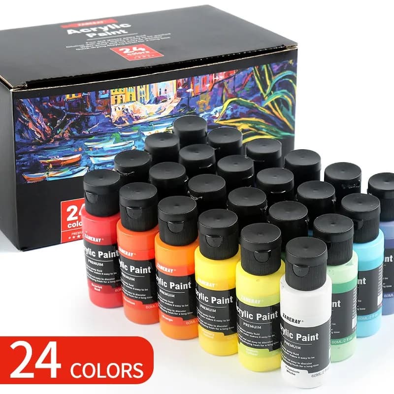 Acrylic Pigment Set 24/36 Colors 60ml