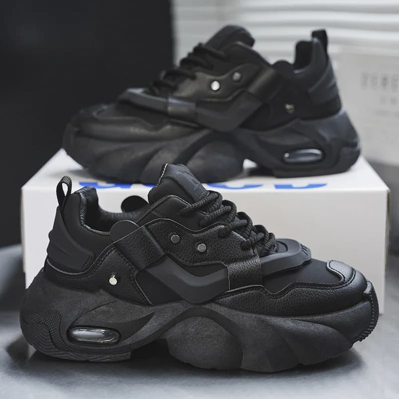 Shoes  Men High Quality Platform Sneaker Fashion High-top Leather Sports Men 2026 Thick-soled Casual Shoes Zapatillas Hombre