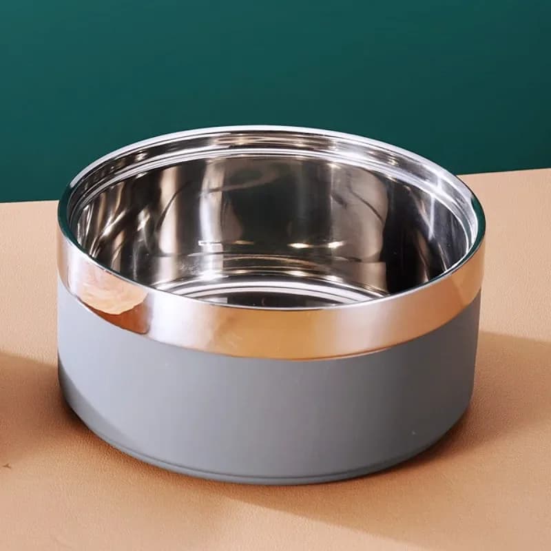Stainless Steel Double-Layer Pet Food Bowl