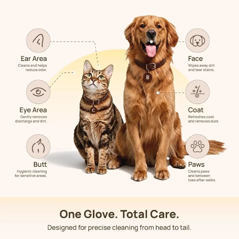 Dog and Cat Grooming Wipes Glove