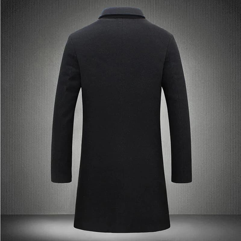 Men's Wool Trench Coat Mid-Length