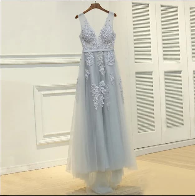 Backless Lace Evening Dress