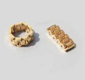 Crystal Zircon Stainless Steel Ring Band