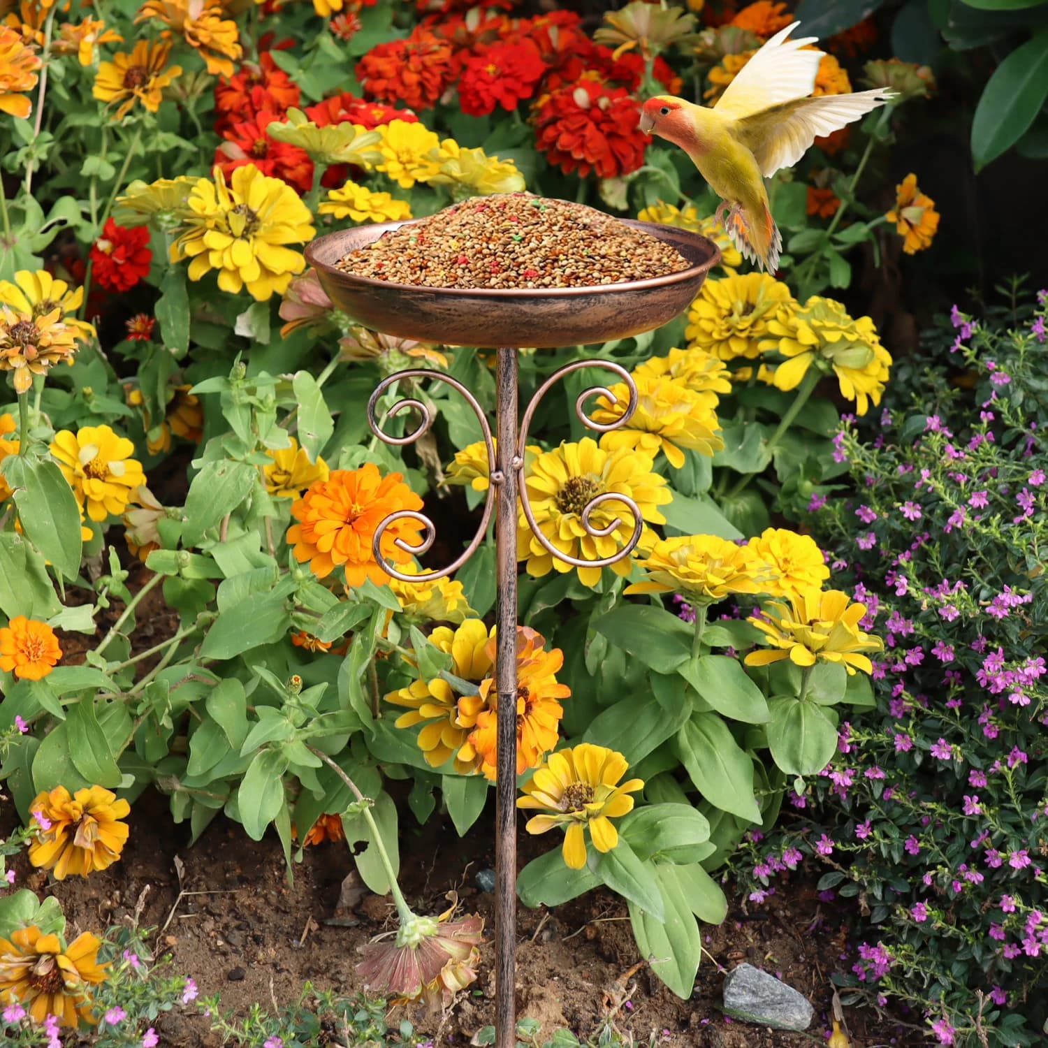 Copper Five-Legged Bird Waterer