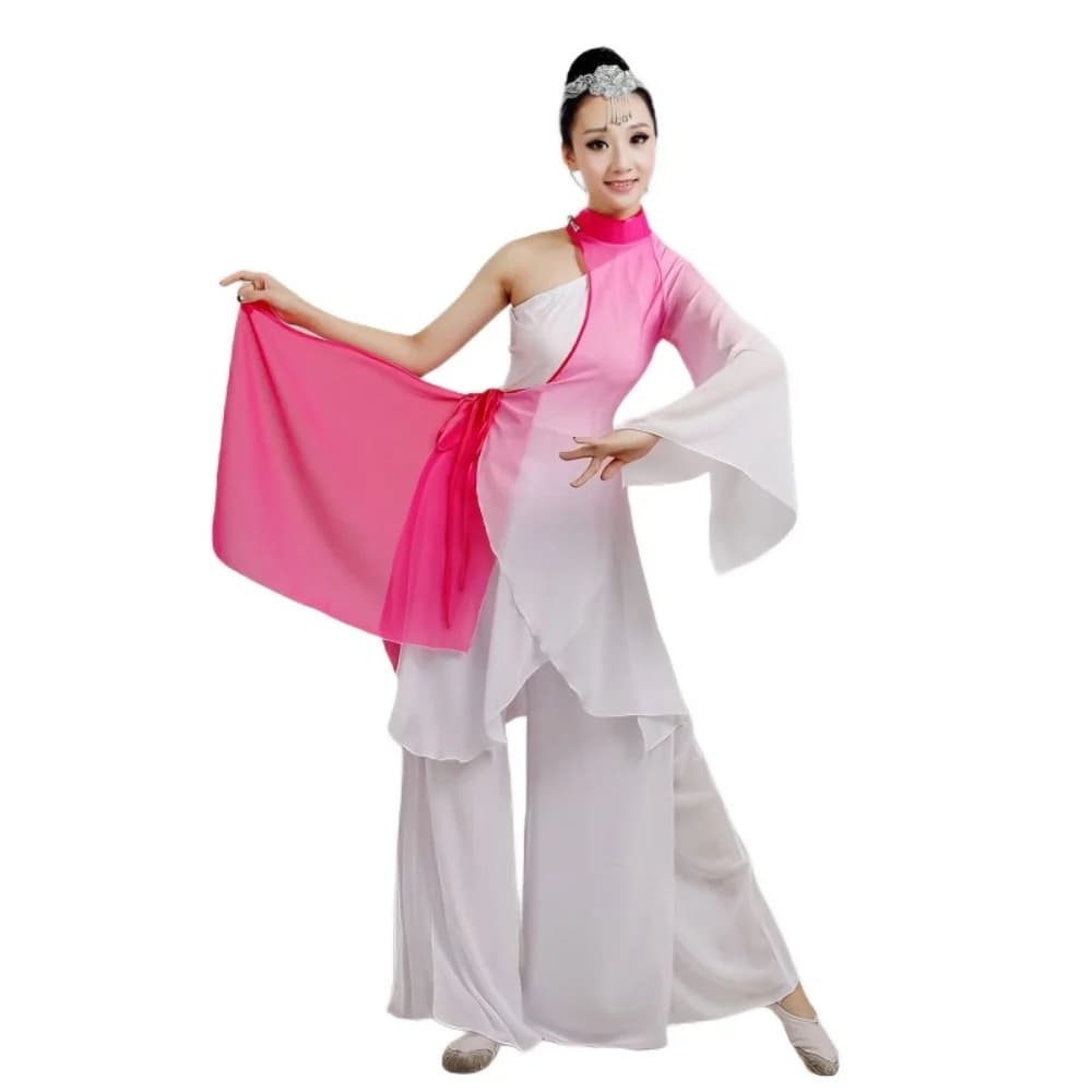 Chinese Dance Costume with Water Sleeves