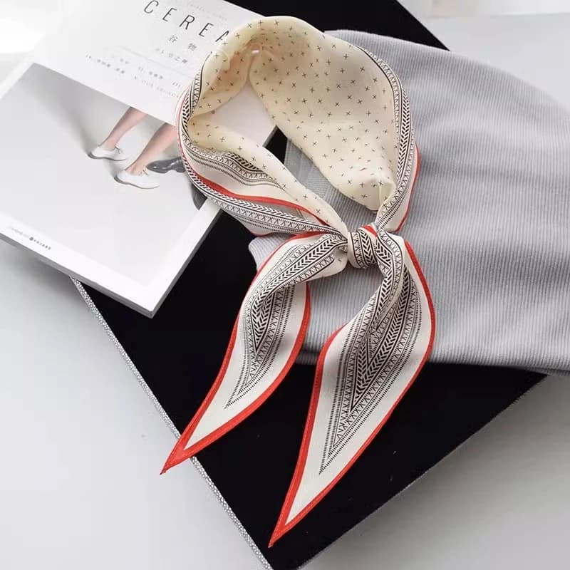 Watercolor Floral Satin Hair Scarf