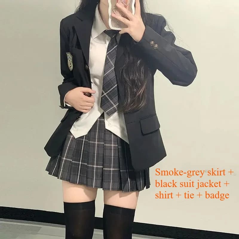 Female Student School Uniform Jacket Set