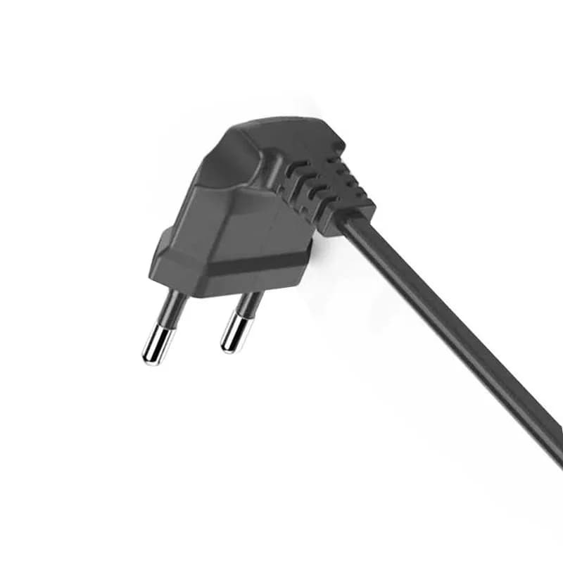 EU Power Extension Cord Anged European AC Power Extension Cord Europe 2-prong Power Lead Male to Female Extension Cable Wire