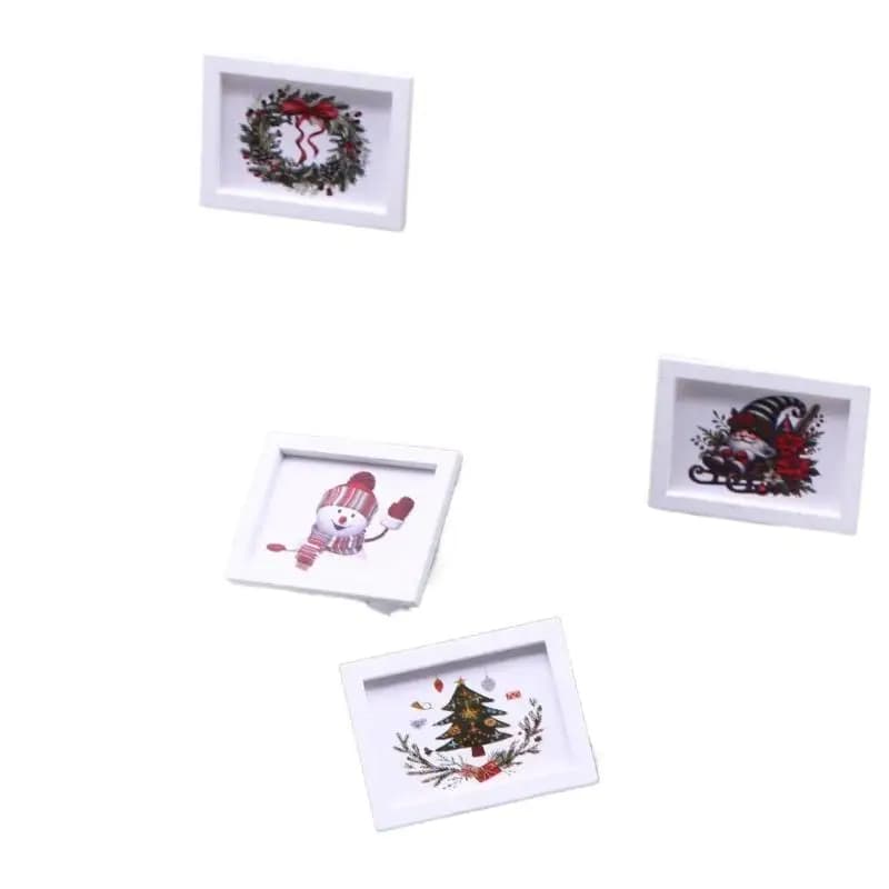 Dollhouse Miniature Christmas Wall Mural