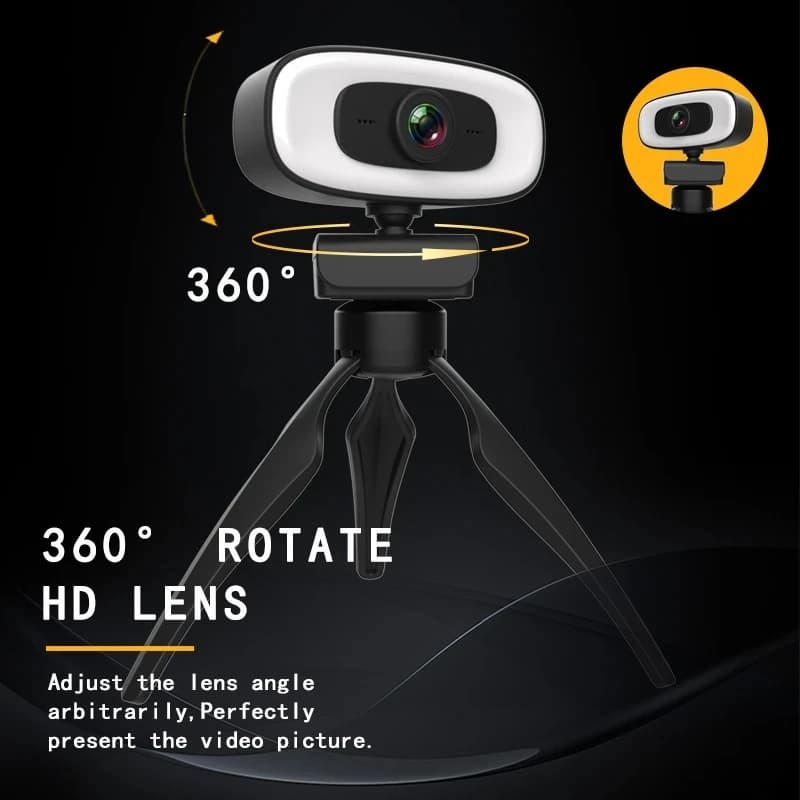 Webcam Mini 4K USB Computer 2K Webcam  Full HD 1080P Web  For Work With Microphone Tripod For PC Laptops Live Streaming Camera