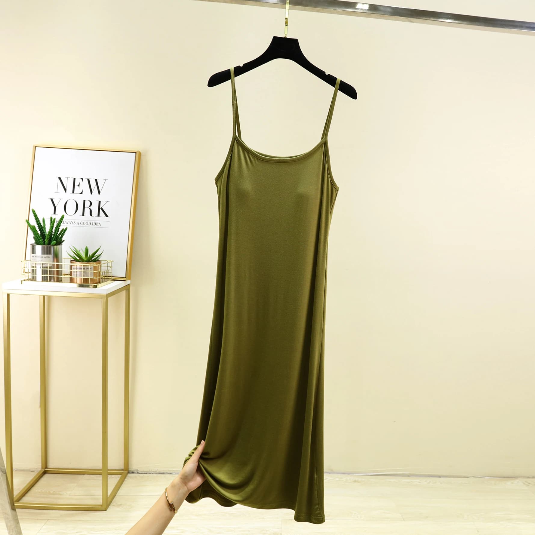 Modal Midi Dress with Built-in Bra