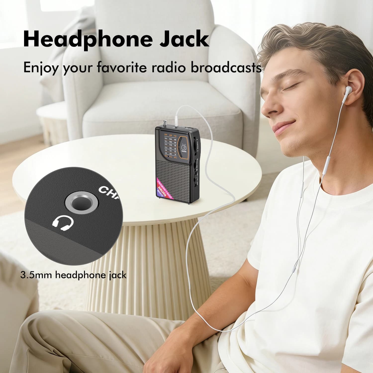 Portable AM/FM/SW Radio with Big Speaker