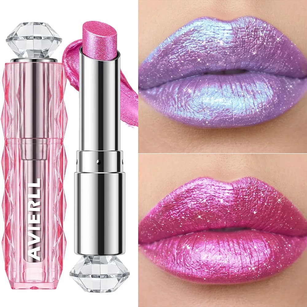 Color Shifting Glitter Lipstick with Shimmer