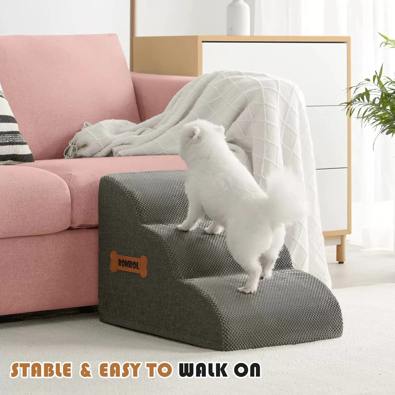Pet Stairs Ramp with Bone Handle