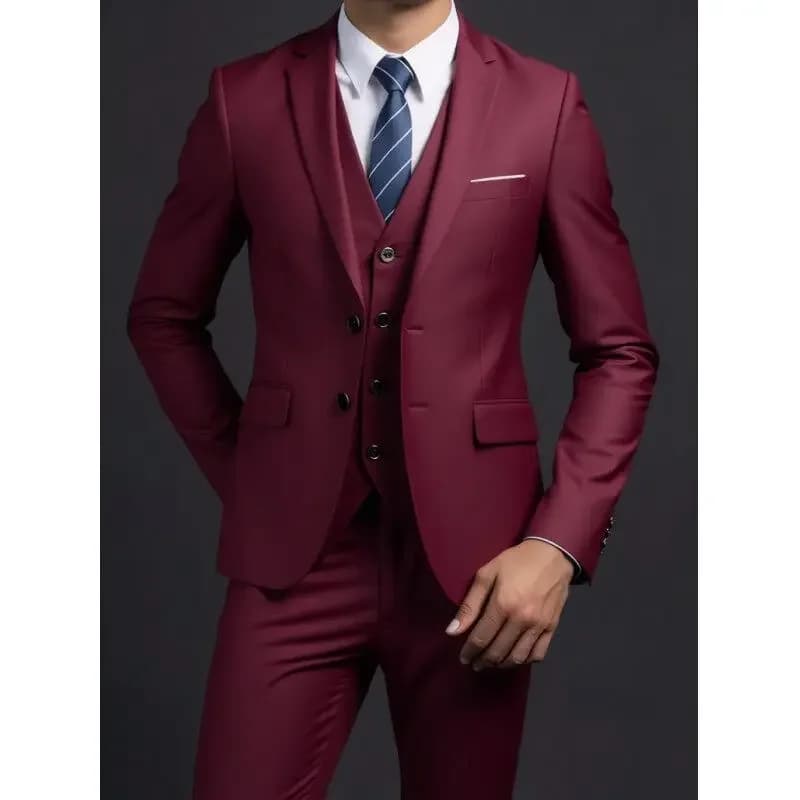 Men's Three-Piece Business Suit
