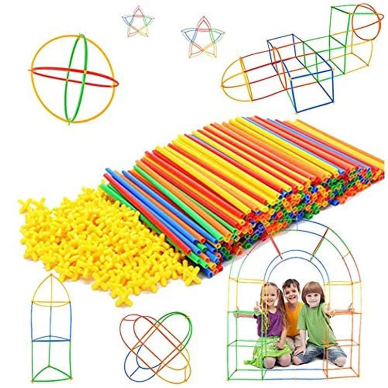 Straw Building Blocks Construction Set
