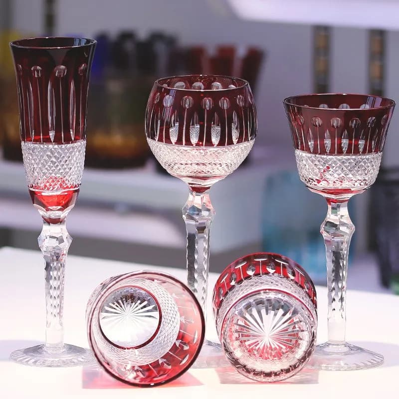Handmade Crystal Champagne Goblet Glasses