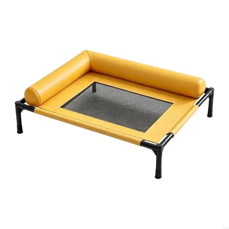 Elevated Dog Bed With Mesh Center And Bolsters