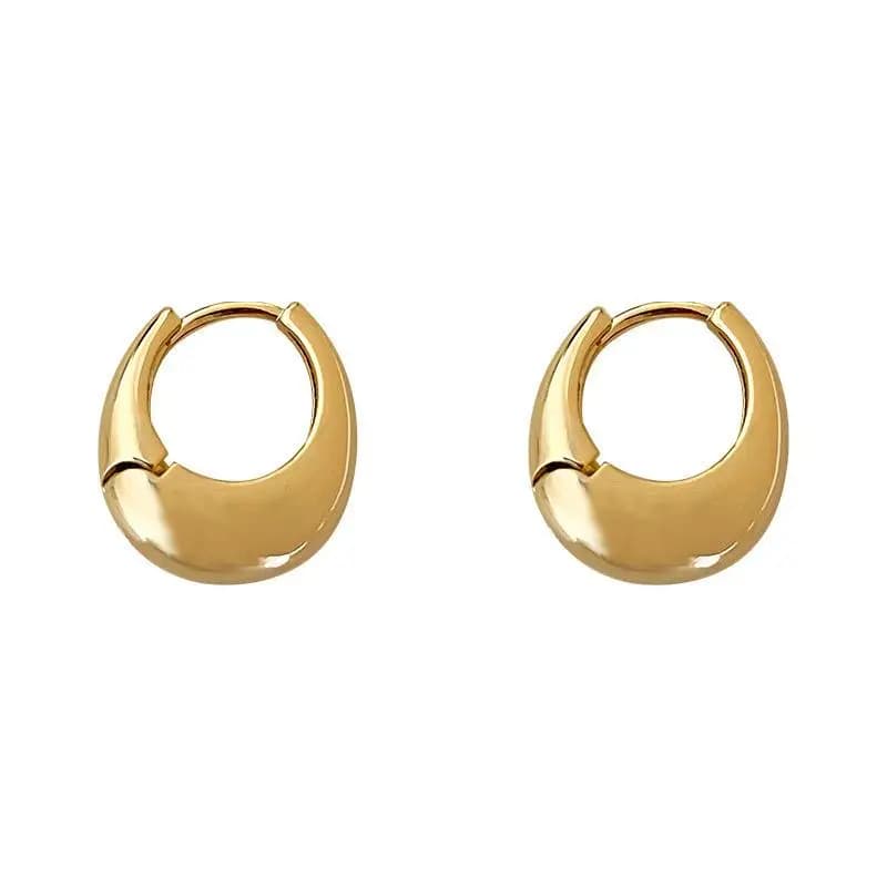 Rose Gold Plated Geometric Hoop Earrings
