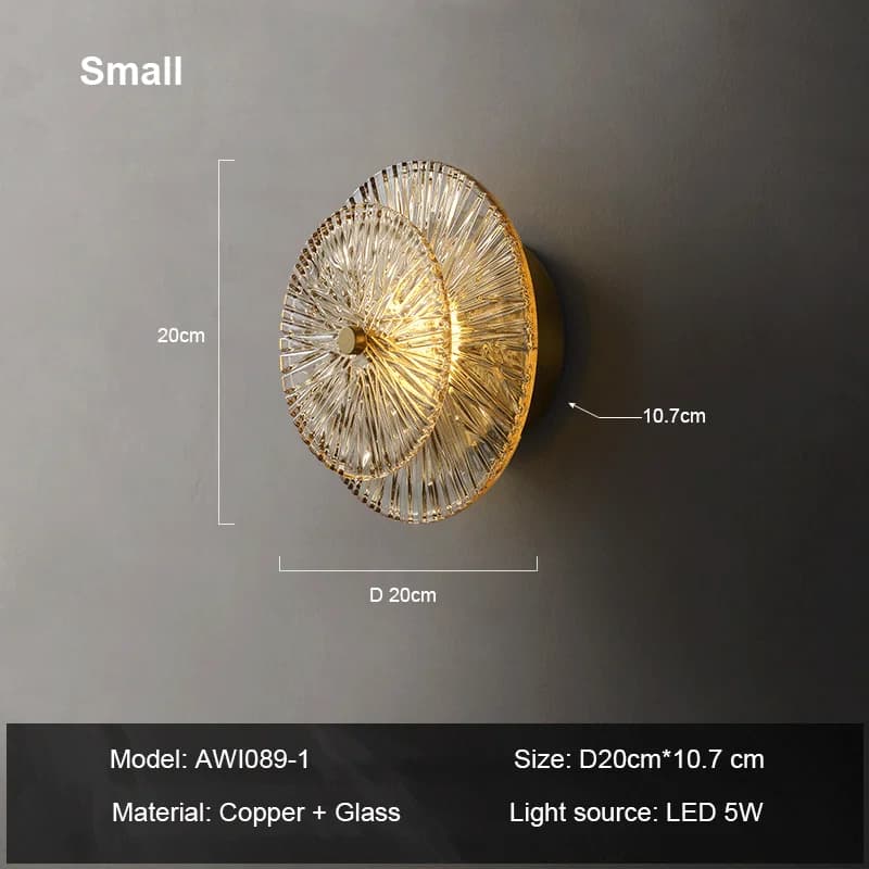 Post-modern Home Decor For Living Room Background Wall Lamp Bedroom Light Fixtures Luxury Glass Corridor Aisle Sconces