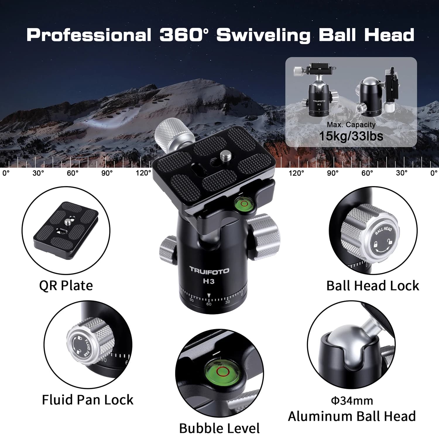 Travel Tripod for Camera DSLR Aluminum