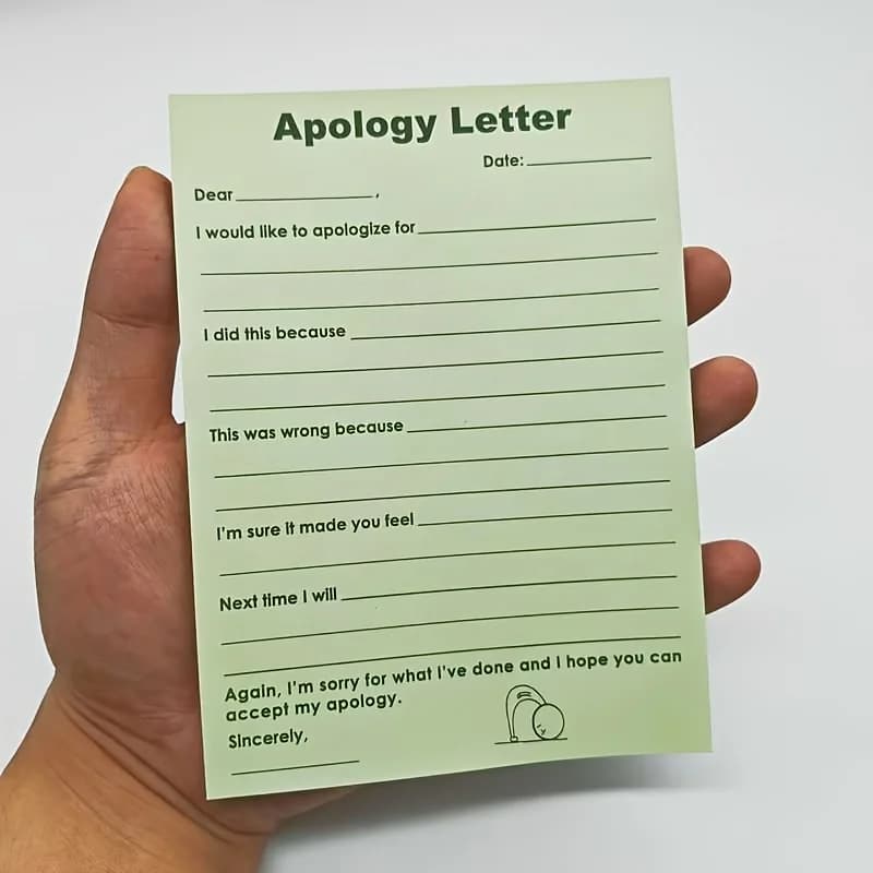 Apology Letter Writing Paper