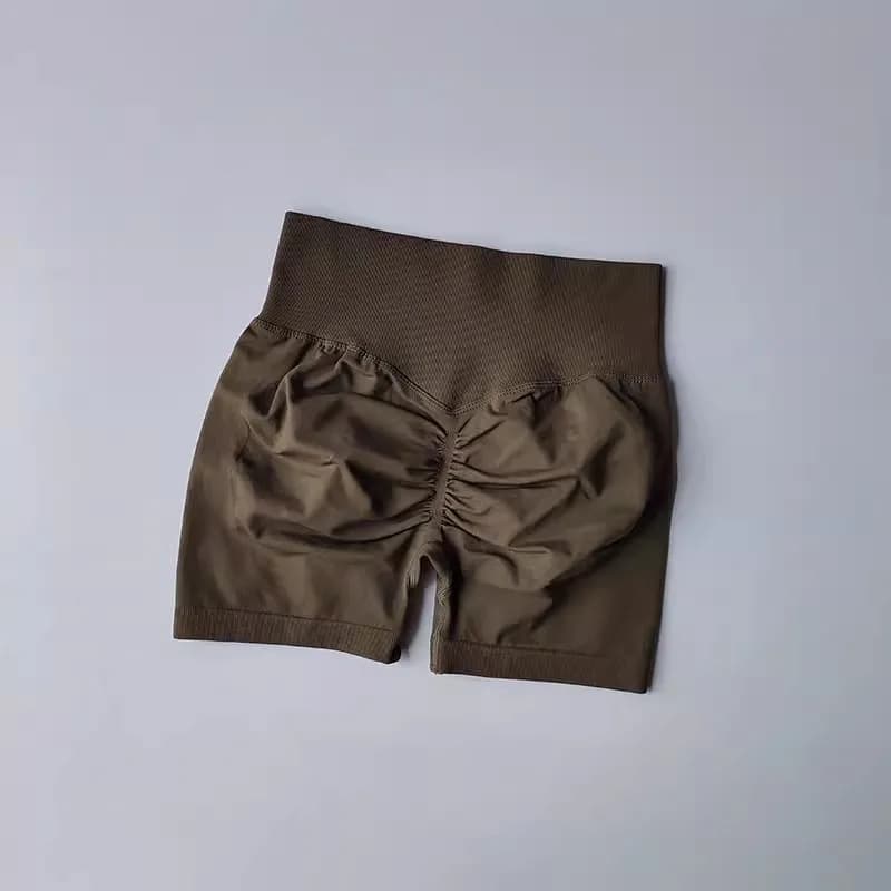 Summer High-Waist Women's Yoga Shorts Breathable Fitness Shorts Butt Lift Sports Running Cycling Push-Up Workout Gym Shorts