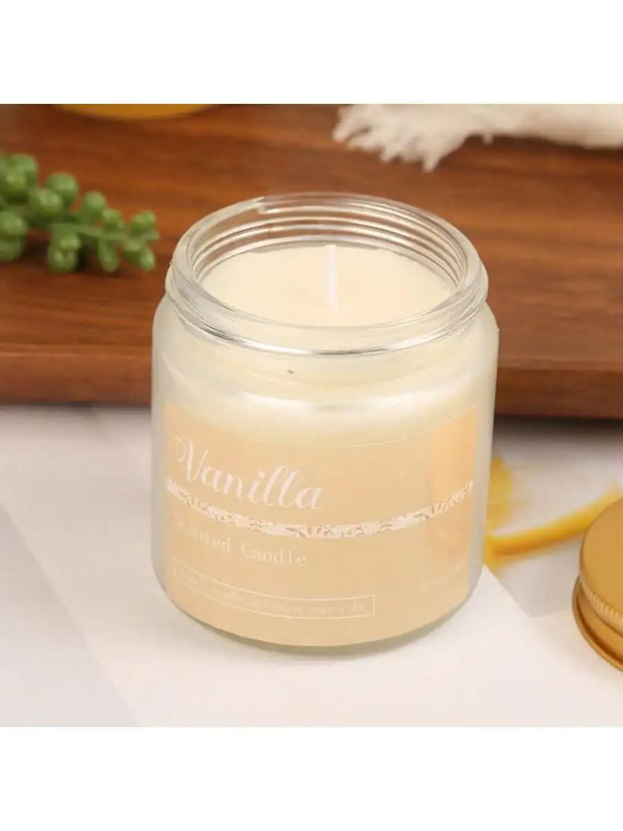 Scented Candle with Essential Oil Fragrance