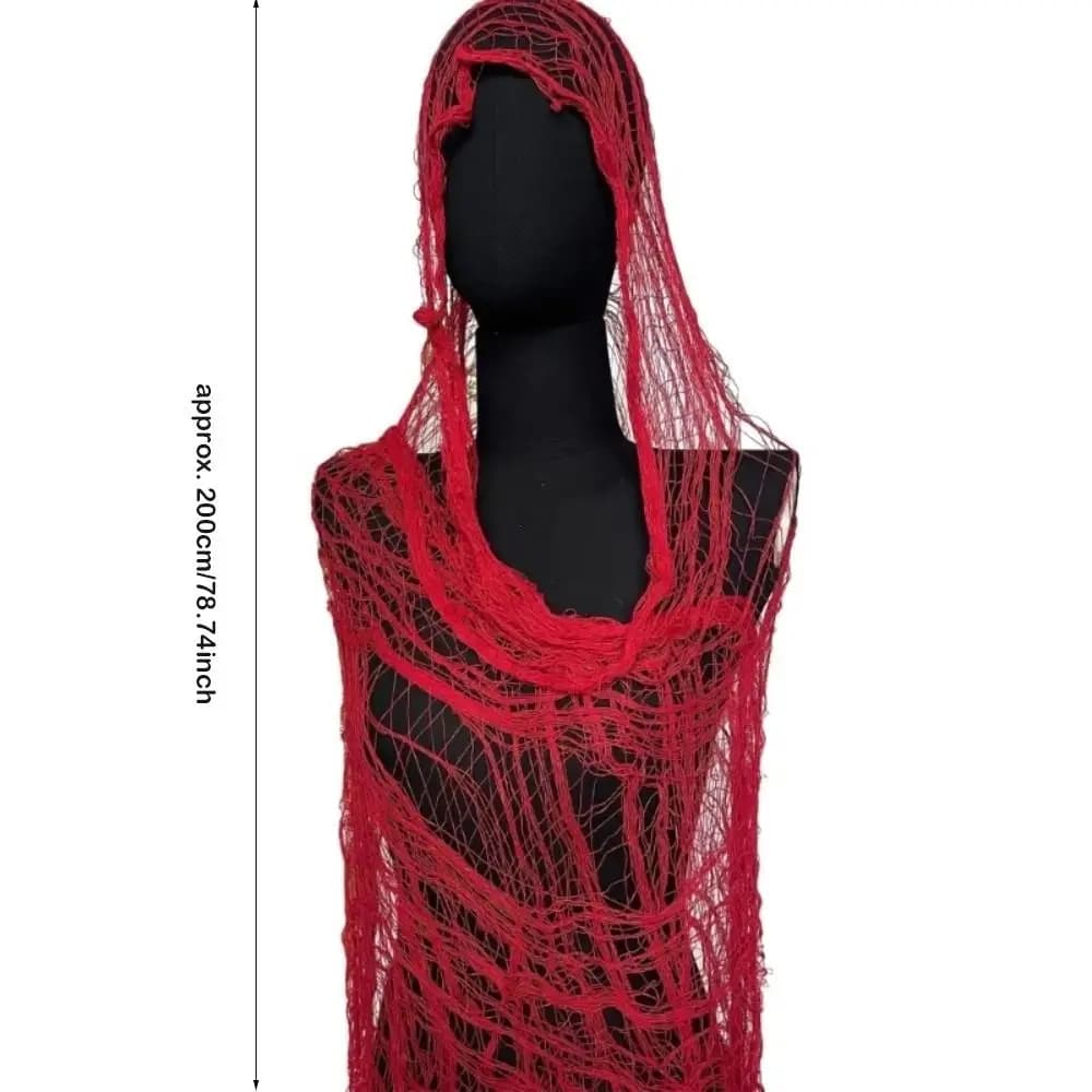 Lightweight Distressed Mesh Shawl Wrap
