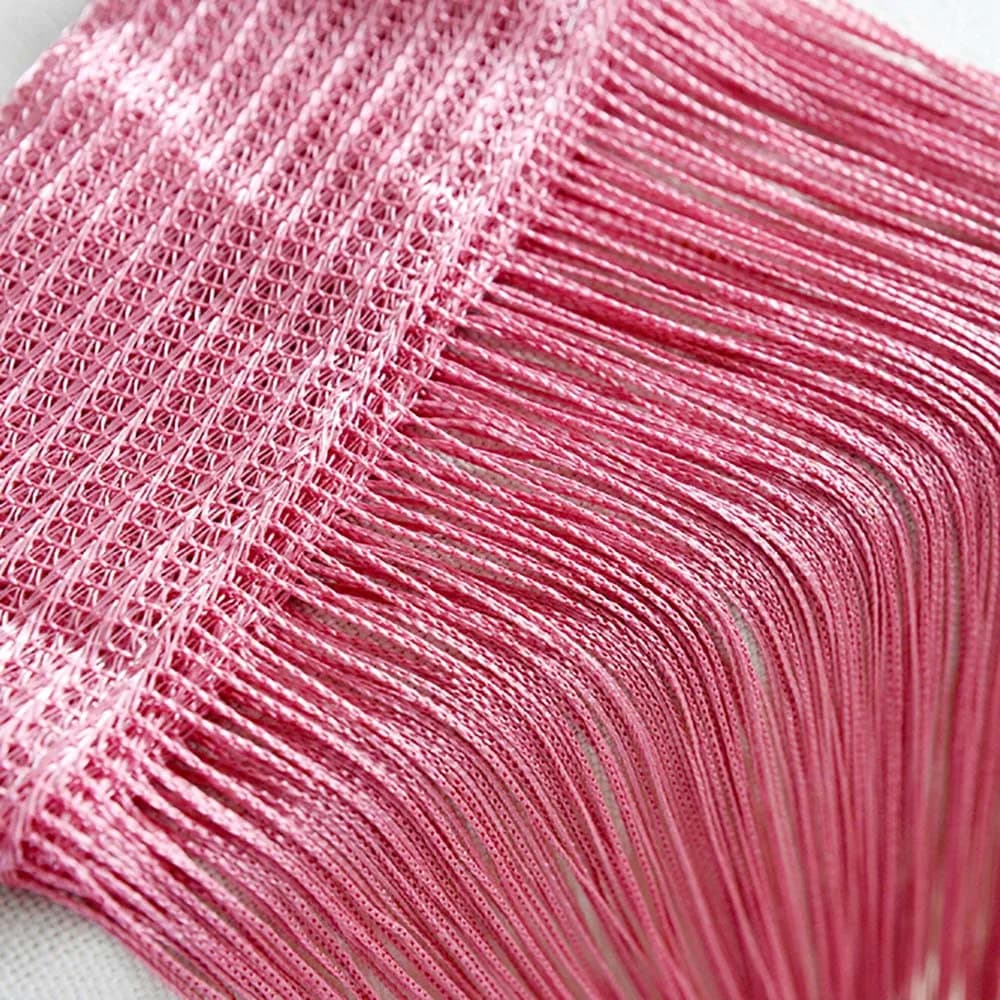 String Curtain Panel With Tassel Fringe