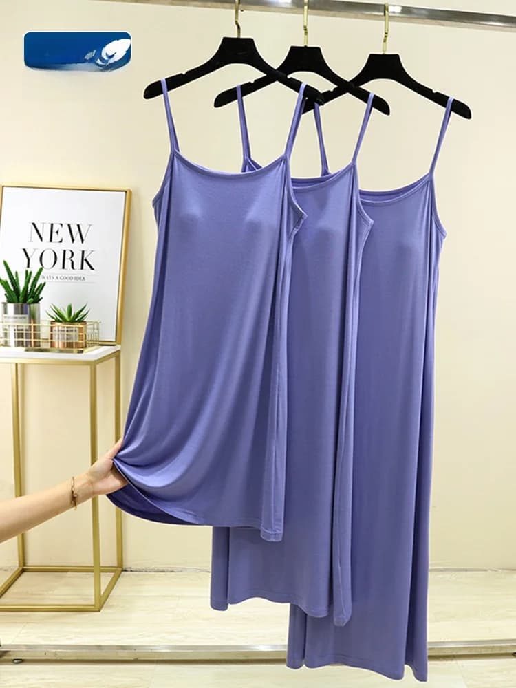Modal Midi Dress with Built-in Bra