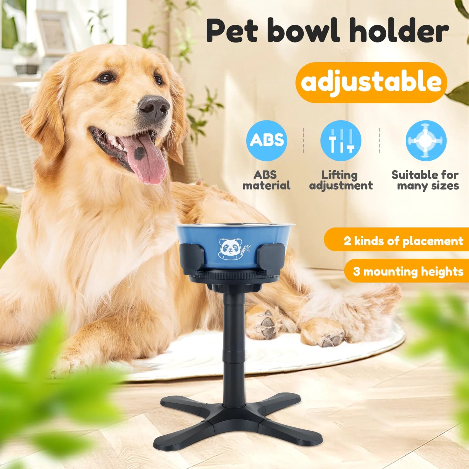 Adjustable Elevated Dog Bowl Stand