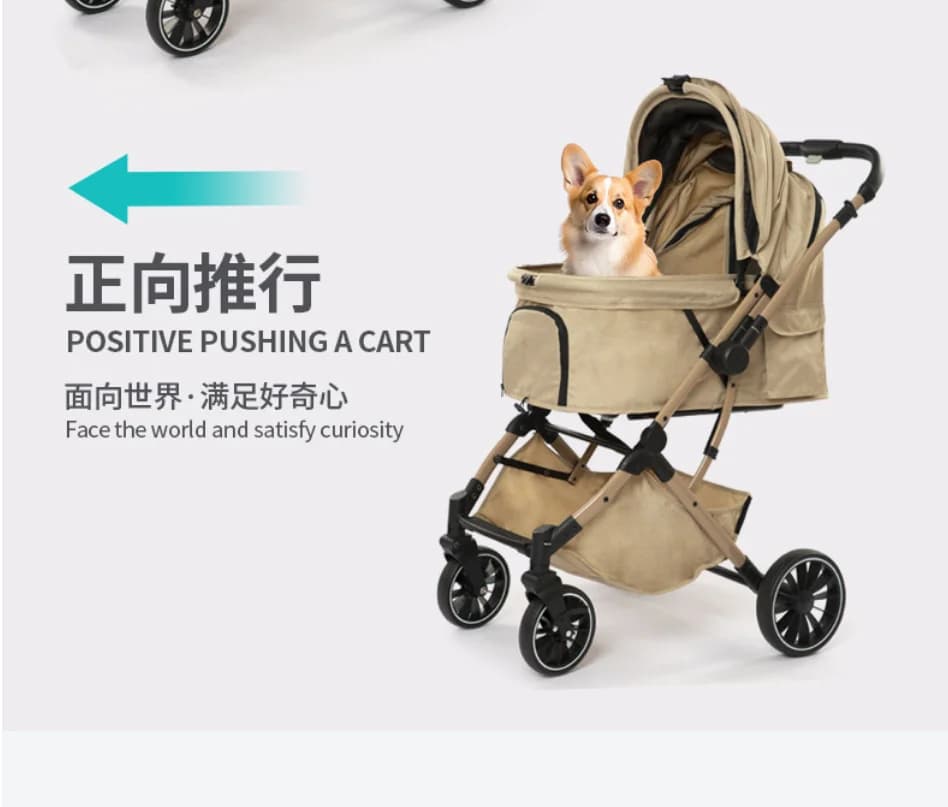 Folding Pet Stroller Portable Carrier Dogs Cats