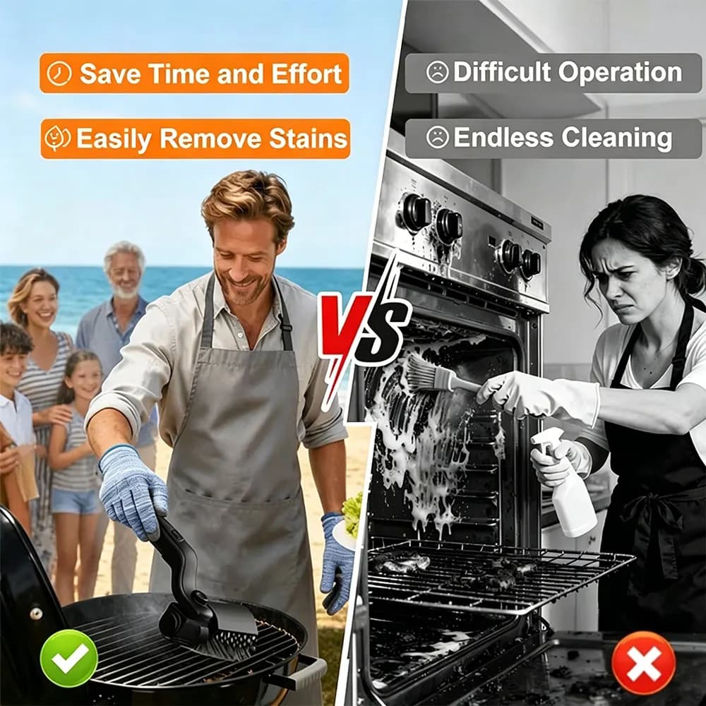 Electric Grill Brush With 180° Adjustable Head