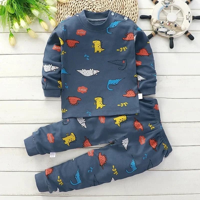 Kids Cotton Pajama Sets Autumn Winter