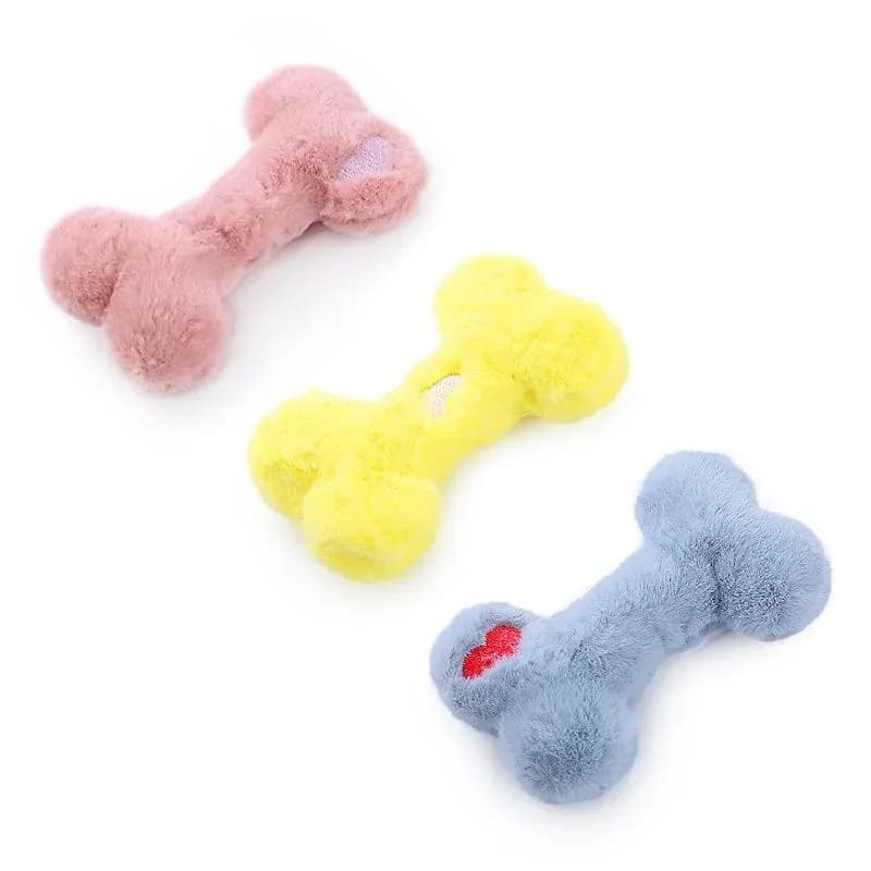 Dog Toys Bone Design Pet Plush Toy Dog Interactive Toy Cat Toy Pet Supplies  Собачьи игрушки