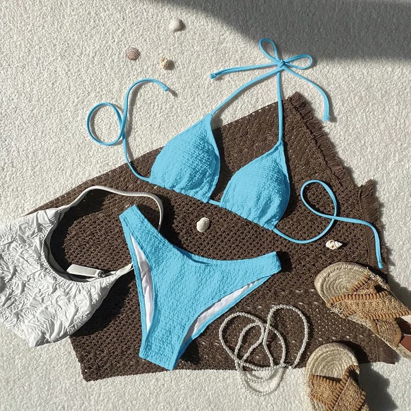Women's Bandeau Triangle Bikini Swimsuit Set
