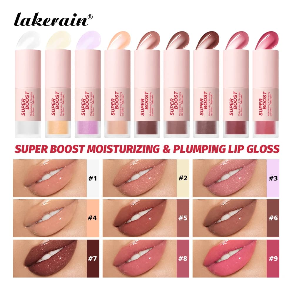 Plumping Lip Gloss Non-Sticky Boosted Mirror Shine And Volume Lip Skin Smooths Hydrating Moisturizing Lip Gloss Cosmetics