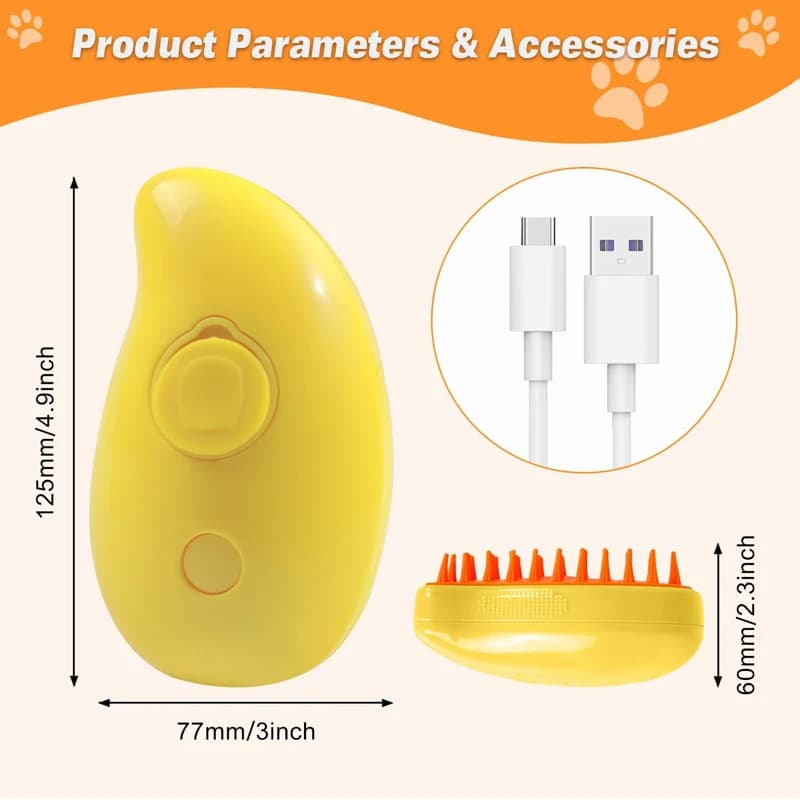 Cat Steam Brush Comb Hair Dryers Pet Brush Electric Spray Brushes Massage Hair Removal Combs Pet Grooming and Hygiene Cat Suppli
