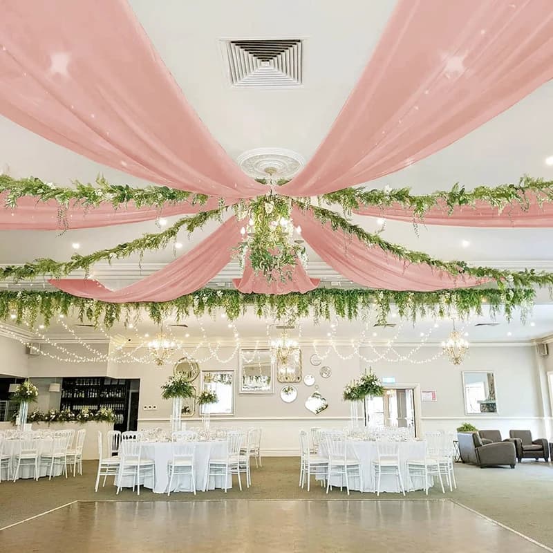 Sheer Chiffon Ceiling Drape Panel