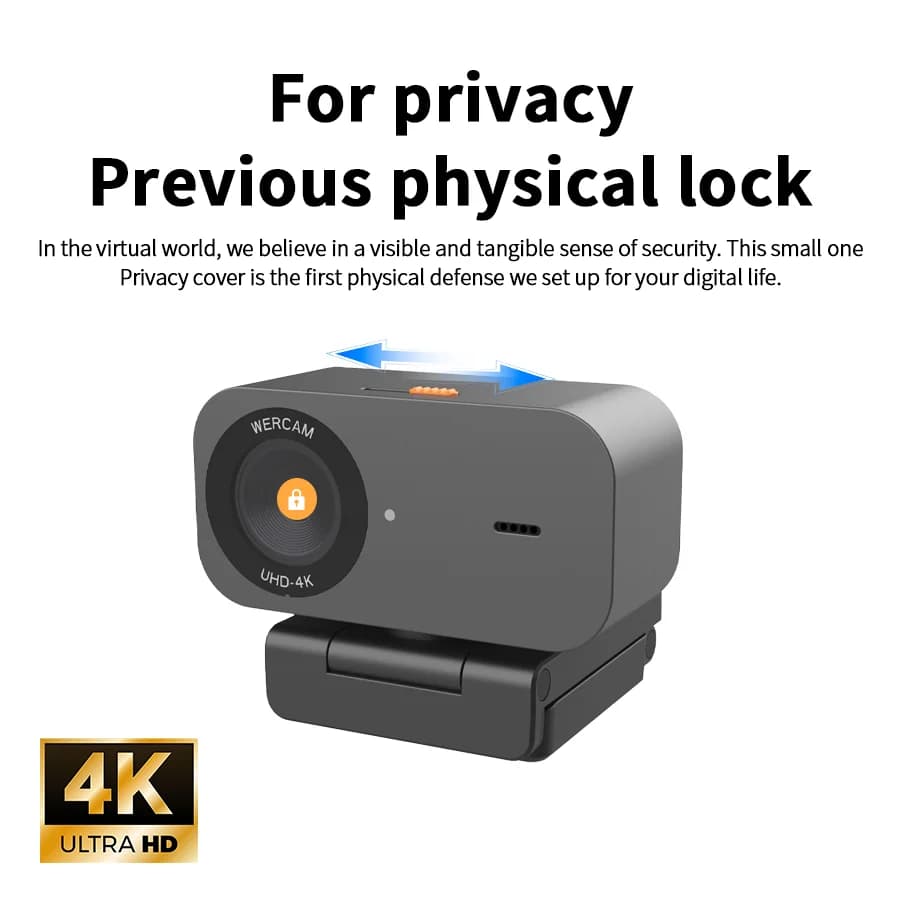 Webcam 4K Web Camera 1080P 60fps with Microphone Mini USB Camera for Computer/ Desktop / Laptop Webcam