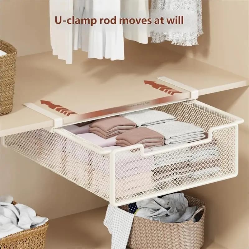 Under-Shelf Closet Storage Basket