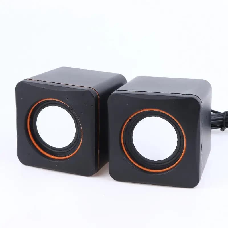USB Stereo Speakers with Microphone and LED Light